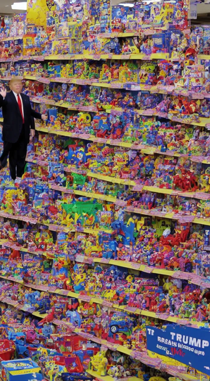 Image similar to donald trump shopping at toys r us