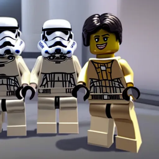 Image similar to Lego!! Star Wars, movie still, cinematic