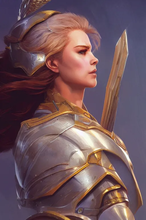 Image similar to amazon valkyrie athena, d & d, fantasy, portrait, highly detailed, headshot, digital painting, trending on artstation, concept art, sharp focus, illustration, art by artgerm and greg rutkowski and magali villeneuve