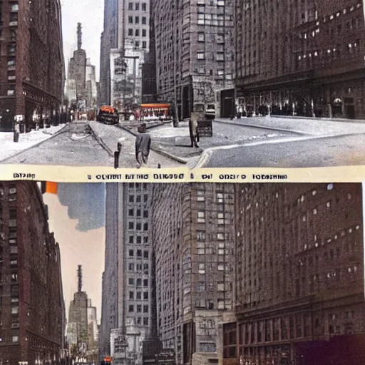 Image similar to colorized photo in nyc in 1 9 3 5