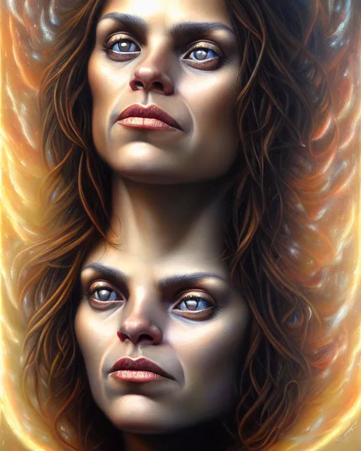 Image similar to detailed portrait of natalie morales beers!! by tomasz alen kopera and peter mohrbacher and johanna martine! and margaret keane! coherent luminescent