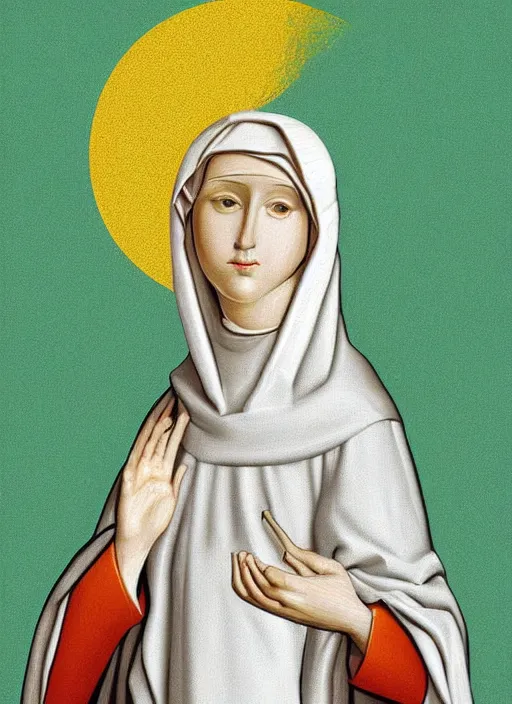 Prompt: digital art of saint catherine of siena vector art beautiful painterly features