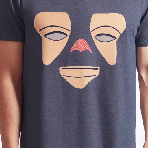 Prompt: a shirt with a face