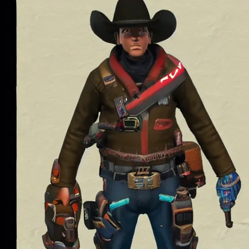 Prompt: No man's sky Gunslinger cowboy