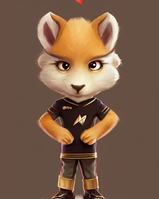 Image similar to character concept art of a cute young male anthropomorphic startrek furry | | cute - fine - face, pretty face, key visual, realistic shaded perfect face, fine details by stanley artgerm lau, wlop, rossdraws, james jean, andrei riabovitchev, marc simonetti, and sakimichan, trending on artstation