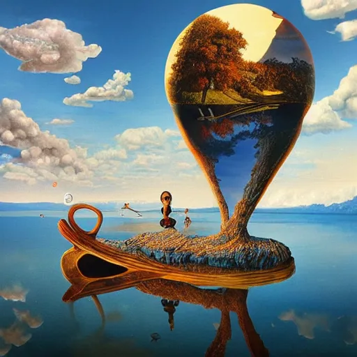 Image similar to amazing detailed lucid surreal dream by dali and yanko