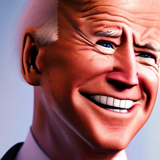 Image similar to joe biden on meth as seen in award winning animated pixar movie 4k octane render