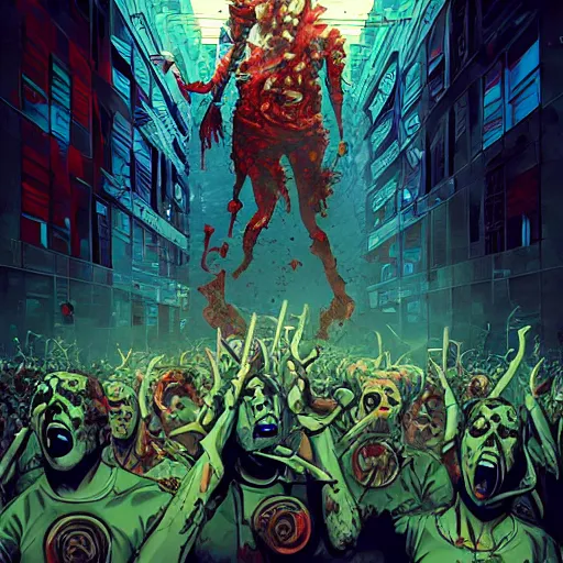 Image similar to zombie apocalypse, video game opening scene, zombie video game, tristan eaton, victo ngai, artgerm, rhads, ross draws