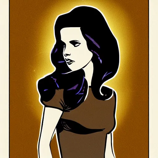 Image similar to lana del rey by tim doyle