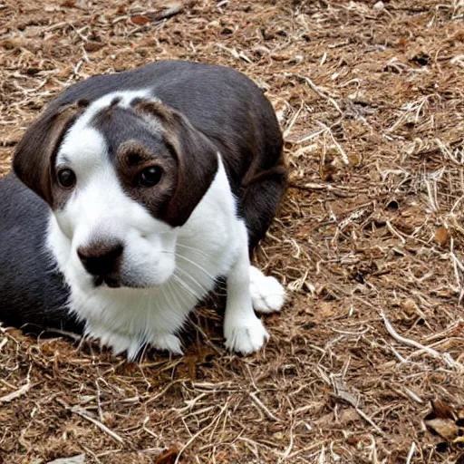 Prompt: a floppy - eared bunny - dog, wildlife photography