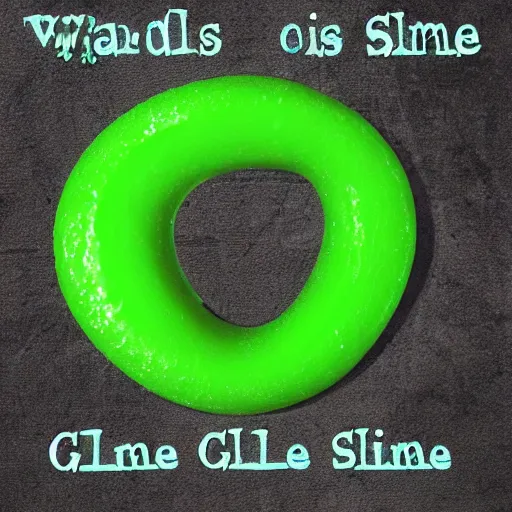 Image similar to words made of slime