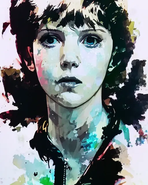 Prompt: epic portrait of millie bobby brown by yoji shinkawa