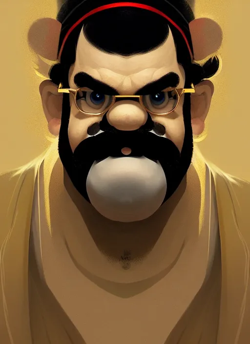 Prompt: portrait of wario from warioware, intricate, elegant, glowing lights, highly detailed, digital painting, artstation, concept art, smooth, sharp focus, illustration, art by wlop, mars ravelo and greg rutkowski