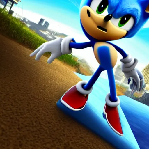 Image similar to screenshot of sonic in counter-strike, 4k