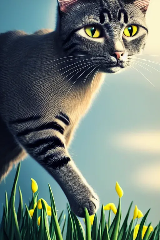 Prompt: a cat looking at the most beautiful thing in the world, wide irises, this is beautiful, epic composition, hyper detailed, ultra realistic, sharp focus, octane render, pinterest trending, sense of awe, 4 k, award winning photography