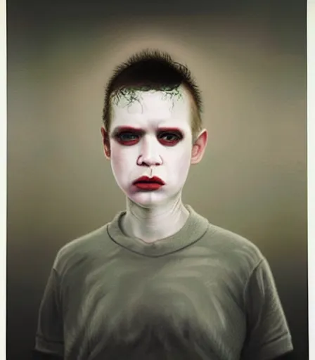 Prompt: a high quality, high detail, photorealistic portrait by kyle thompson and gottfried helnwein, intensly emotional