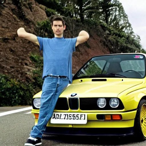 Image similar to angel Jayson Stethem hold in his arm BMW e30