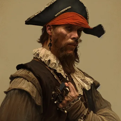 Prompt: Jerma985 as a 16th century pirate, intricate, highly detailed, digital painting, artstation, concept art, sharp focus, illustration, art by greg rutkowski and alphonse mucha