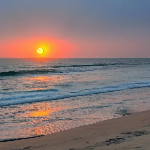 Image similar to sunset in tel aviv's beach