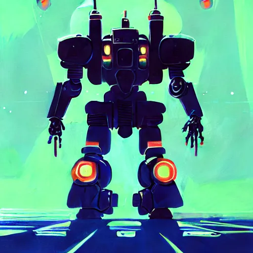 Image similar to detailed painting of a gouf mecha leaking liquid metal wearing scifi exoskeleton armed with many scifi weapons by sergey kolesov, beeple, nekro, pascal blanche, rhads. in style of colorful comic noir illustration, symmetry, sci fi, hyper detailed. octane render. realistic. trending on artstation