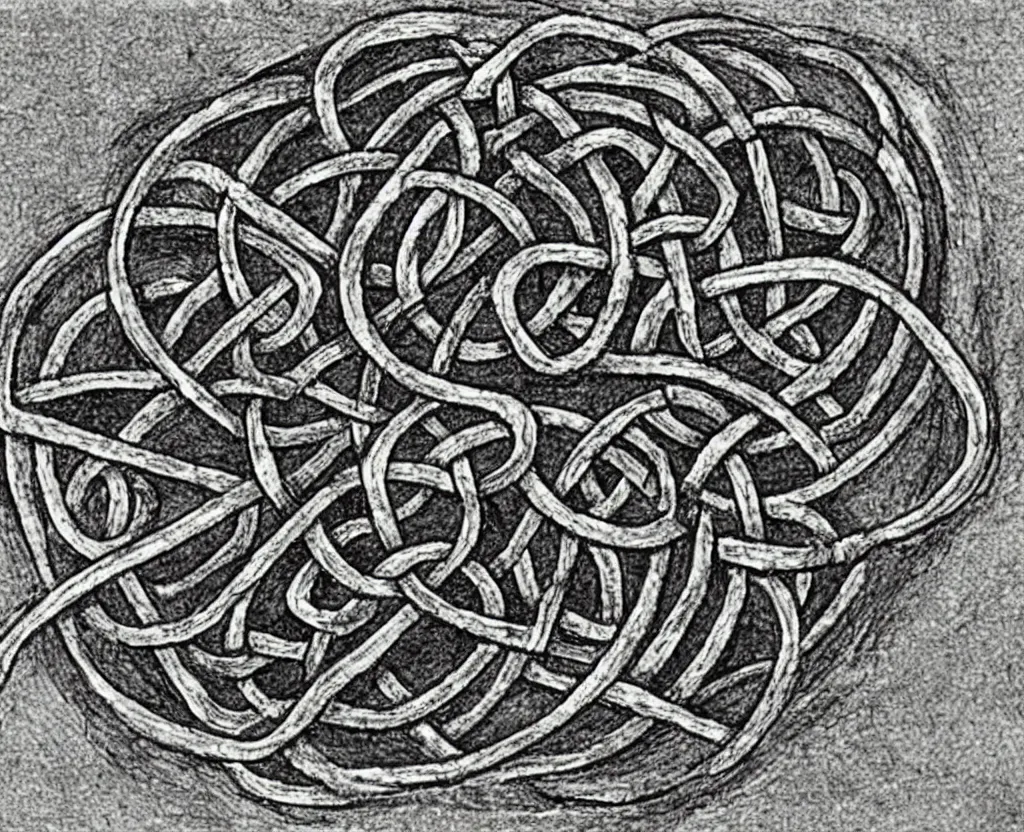 Image similar to a diagram of a celtic knot made of snakes