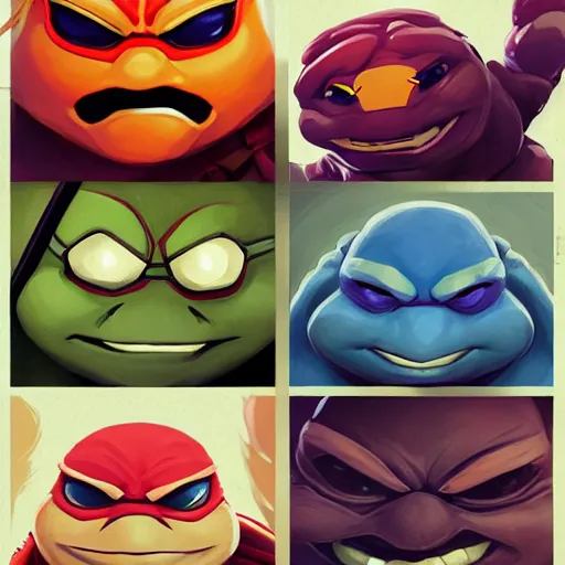 Image similar to face icon stylized minimalist teenage mutant ninja turtles, loftis, cory behance hd by jesper ejsing, by rhads, makoto shinkai and lois van baarle, ilya kuvshinov, rossdraws global illumination