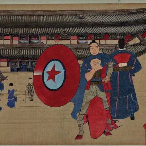 Image similar to the avengers in old china in tang dynasty
