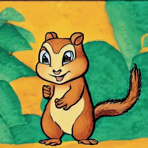 Image similar to cave painting of alvin and the chipmunks