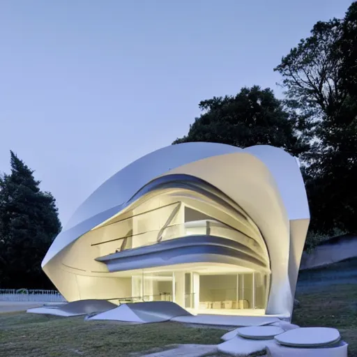 Image similar to house designed by zaha hadid