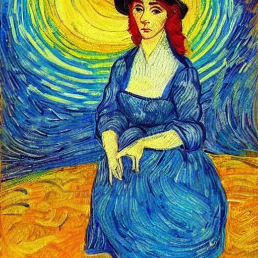 Prompt: a dream girl named Nyuta, van gogh painting