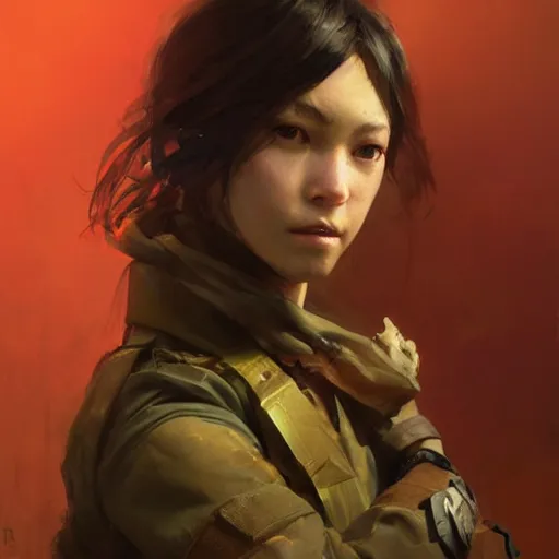 Image similar to of a sniper girl in war, portrait, by ruan jia and ross tran, detailed,