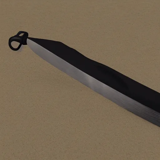 Image similar to knife consisting only of water, concept art, render, octane render, 3 d, unreal engine, raytracing