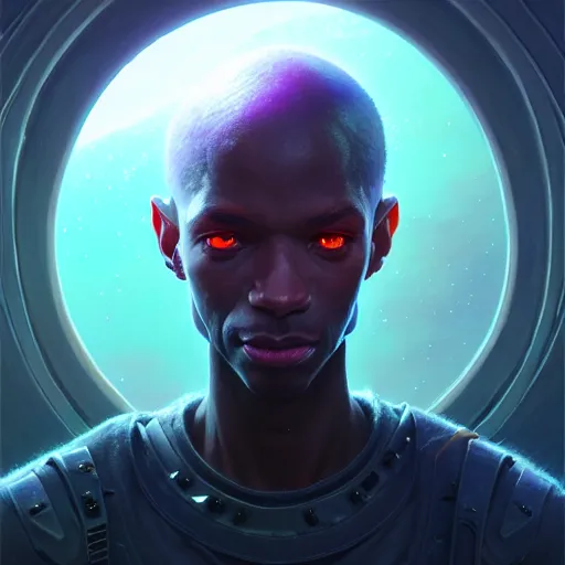 Image similar to highly detailed portrait of ja'marr chase as an alien, unreal engine, fantasy art by greg rutkowski, loish, rhads, ferdinand knab, makoto shinkai and lois van baarle, ilya kuvshinov, rossdraws, tom bagshaw, global illumination, radiant light, detailed and intricate environment h 6 0 4