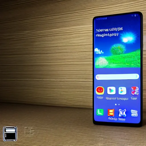 Image similar to samsung galaxy s 2 1 ultra, paper - mache, cinematic, 4 k, spotlight, studio lighting, ray tracing global illumination, shiny, ray tracing reflections, insanely detailed and intricate, hypermaximalist, elegant, ornate, hyper realistic, super detailed