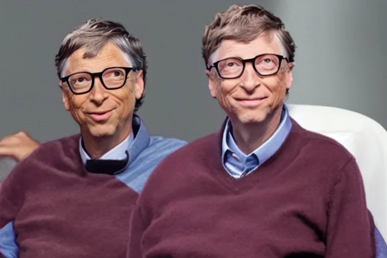 Prompt: Bill Gates going super saiyan