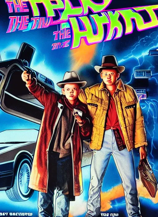 Image similar to movie poster by drew struzan for the back to the future ii.