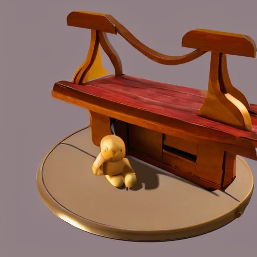 Image similar to A Fisher-Price guillotine, unreal engine 5 render, toy