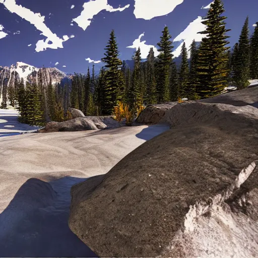 Image similar to rocky mountains, detailed, unreal engine 5, natgeo