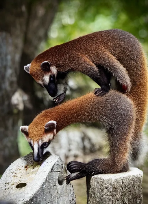 Image similar to coati drinking a whisky bare hands