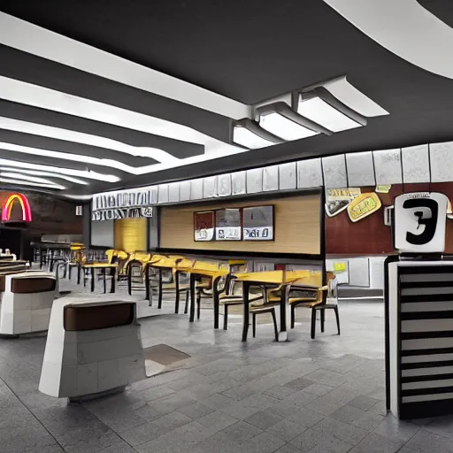 Image similar to Brutalist McDonalds