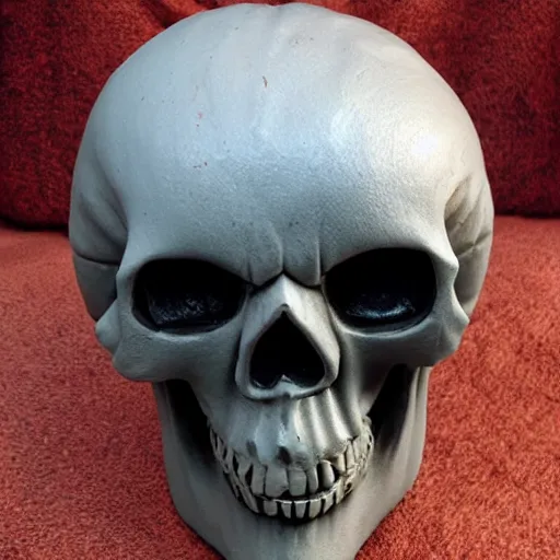 Prompt: a demonic skull sculpted into a lighted pumpkin, highly detailed, realistic, photo