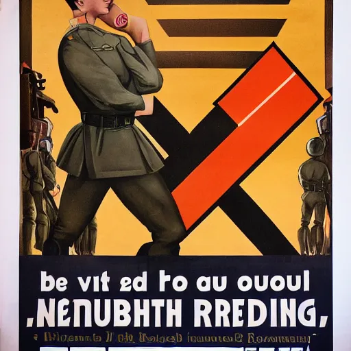 Image similar to third Reich propaganda posters