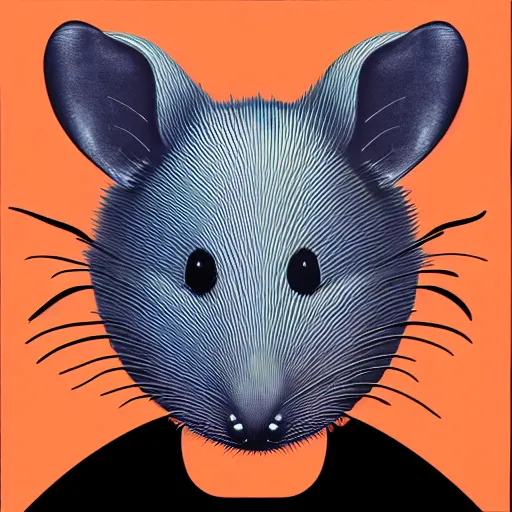 Image similar to album cover of a electronic group, rat, album cover art, album cover