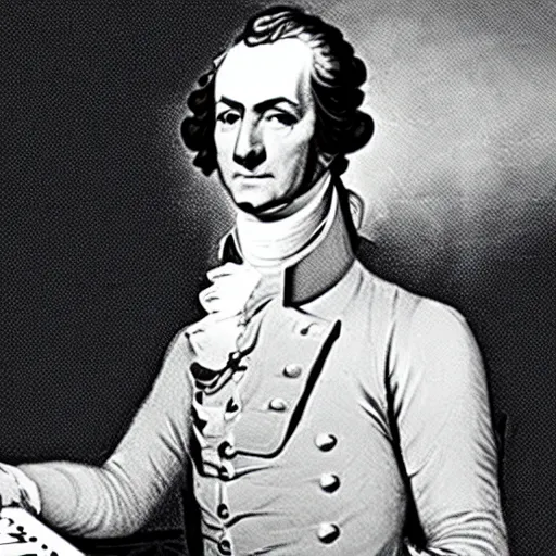 Prompt: alexander hamilton as a dj