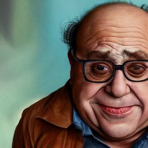 Prompt: hyperrealistic mixed media realistic image of danny devito, stunning 3 d render inspired art by xiang duan and thomas eakes, perfect facial symmetry, hyper realistic texture, realistic, highly detailed attributes and atmosphere, dim volumetric cinematic lighting, 8 k octane detailed render, post - processing, masterpiece,