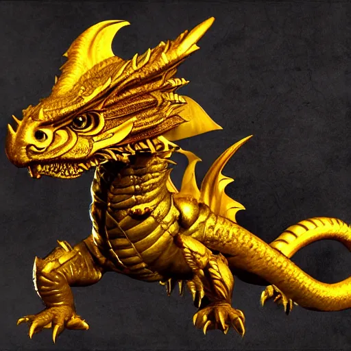 Prompt: golden dragonborn. Dragon speed-paint by Nimphradora, Dragon head by Drkav