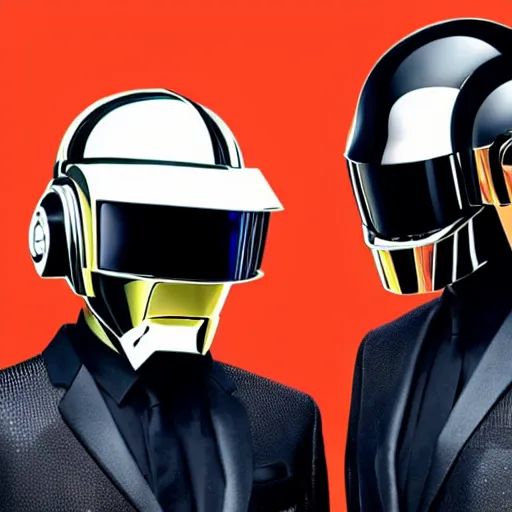 Image similar to daft punk helmets, pixar