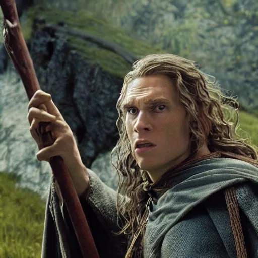 Image similar to Live Action Still of Jerma in The Lord of the Rings, real life, hyperrealistic, ultra realistic, realistic, highly detailed, epic, HD quality, 8k resolution, body and headshot, film still