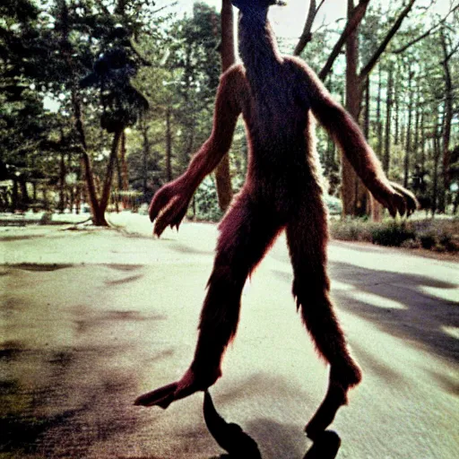 Image similar to midcentury kodachrome photograph big foot