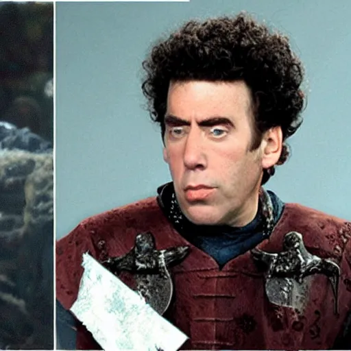 Prompt: kramer from seinfeld in the world of a song of ice and fire